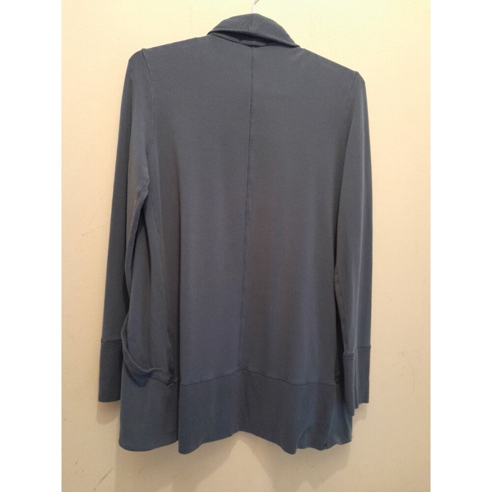 Athleta Pranayama Open Wrap Stretch Comfy Size Medium Cardigan Blue - Picture 3 of 9